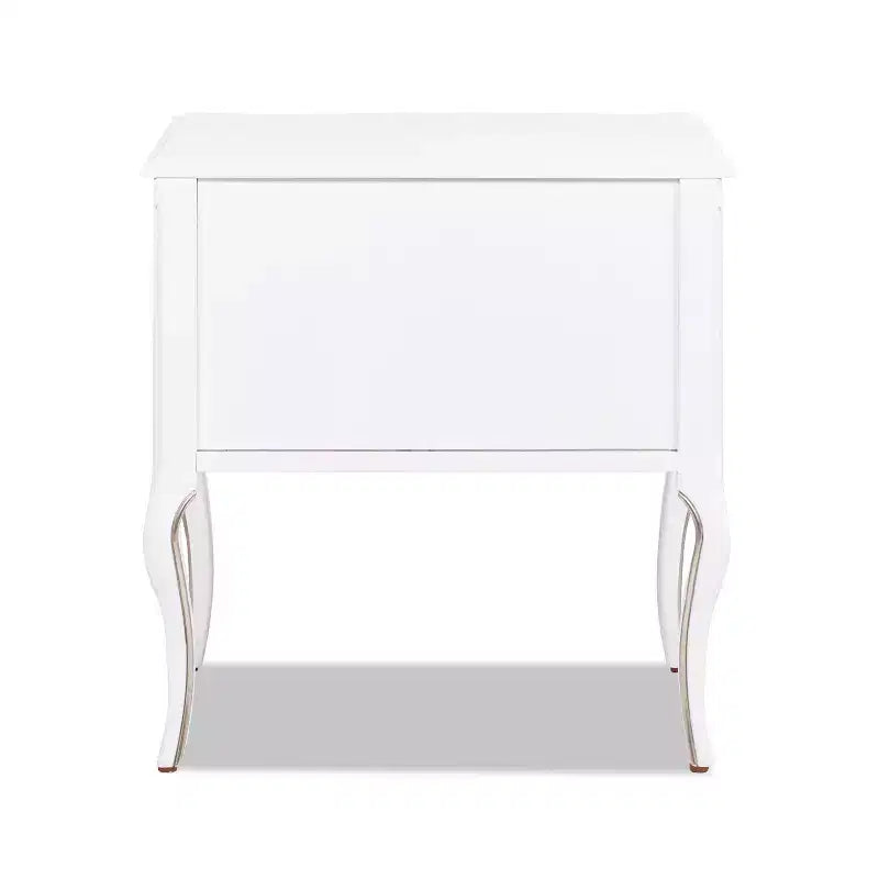 Table d'appoint de rangement Edwardian JTH LUXE Court 23,5 de large, en bouleau blanc doux