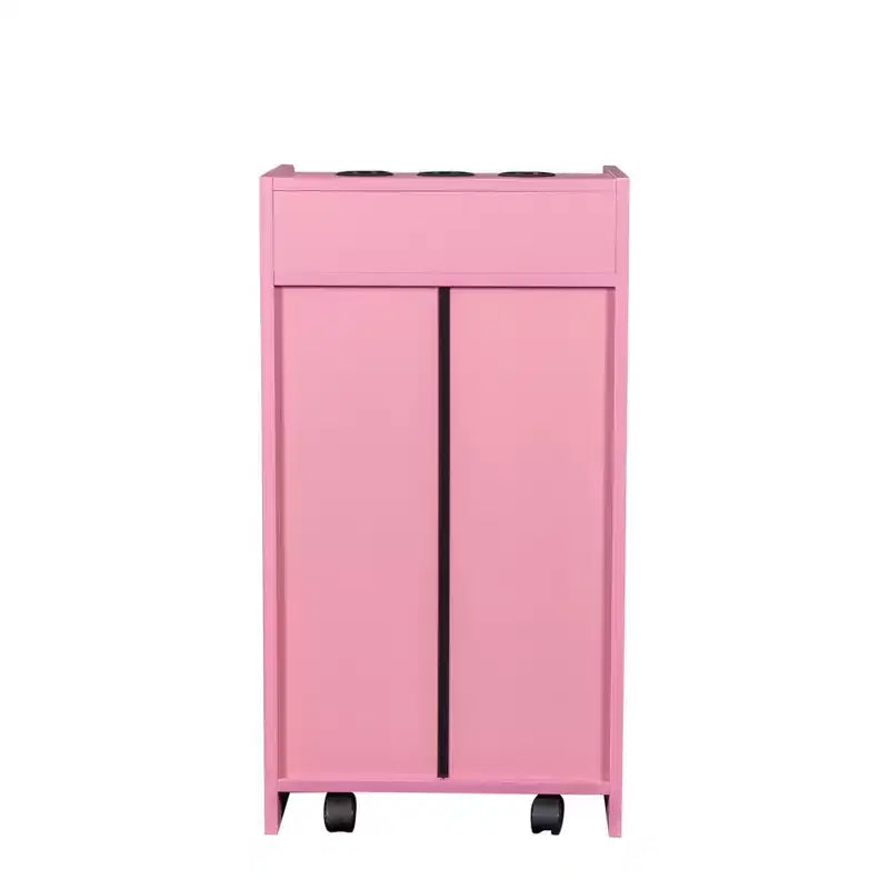 Meuble de rangement pour salon de beauté avec serrure, support pour sèche-cheveux, tiroir pour matériel de coiffure