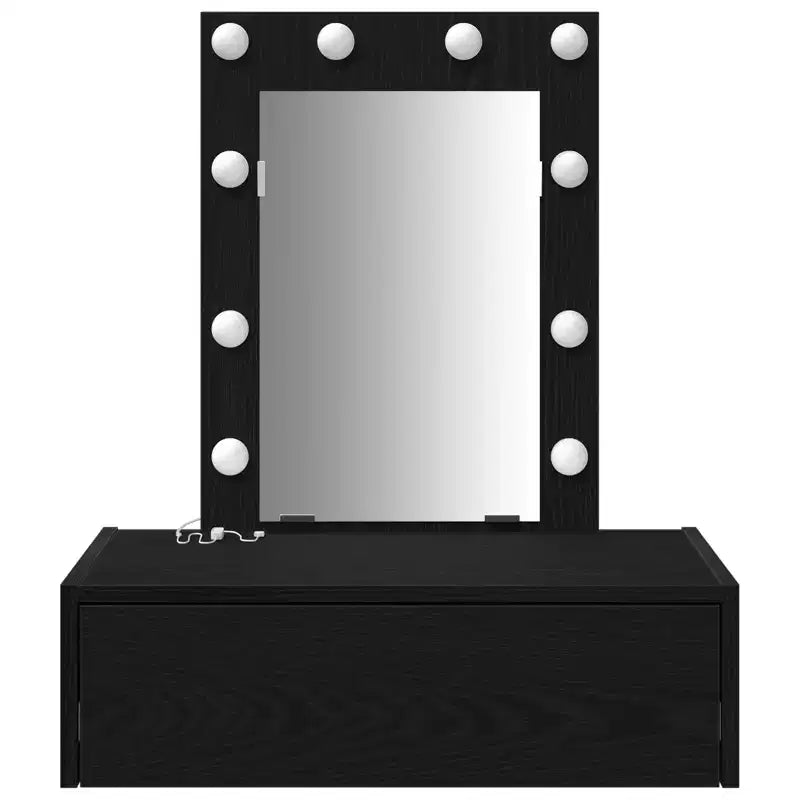 Coiffeuse moderne et minimaliste Clihome, élégante table de maquillage avec miroir clair et tiroirs de rangement intelligents pour une organisation quotidienne