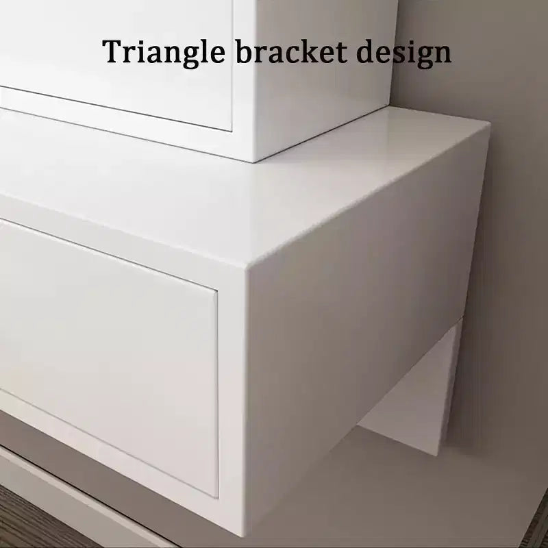 Étagère flottante de 47 po avec tiroir, bureau mural multifonctionnel et coiffeuse pour chambre à coucher, salle de bain