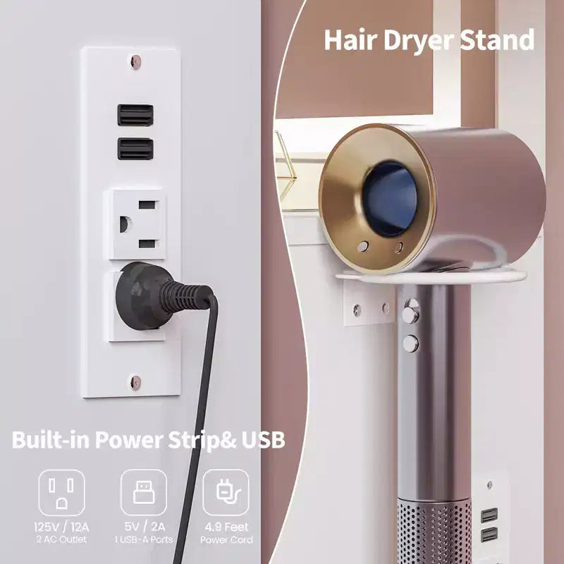 Coiffeuse cannelée avec grand miroir, 2 tiroirs, 3 modes d'éclairage, luminosité réglable et lumières intégrées pour chambre à coucher