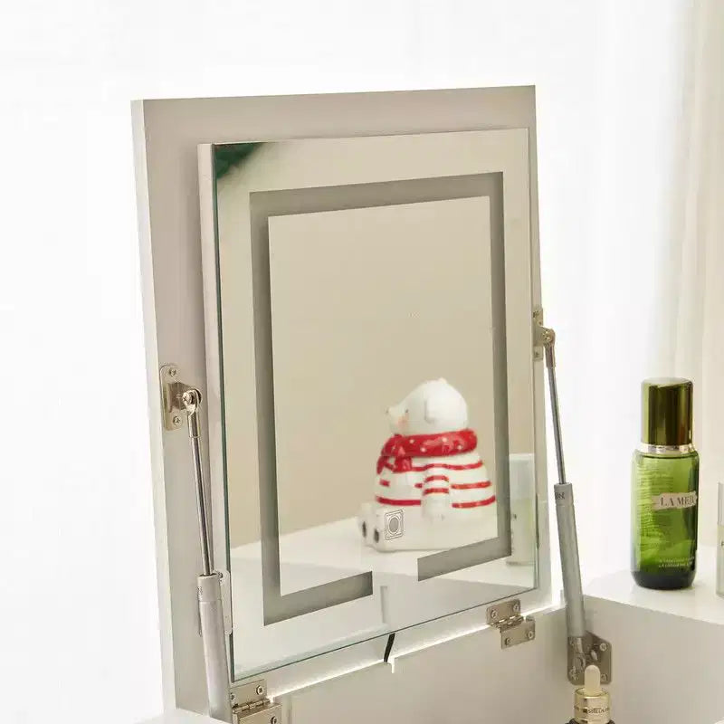 Ensemble coiffeuse blanche avec LED
