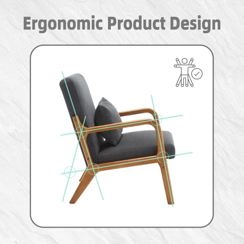 GDFStudio - Fauteuil d'appoint Olivia en velours avec structure en bois massif et coussin confortable