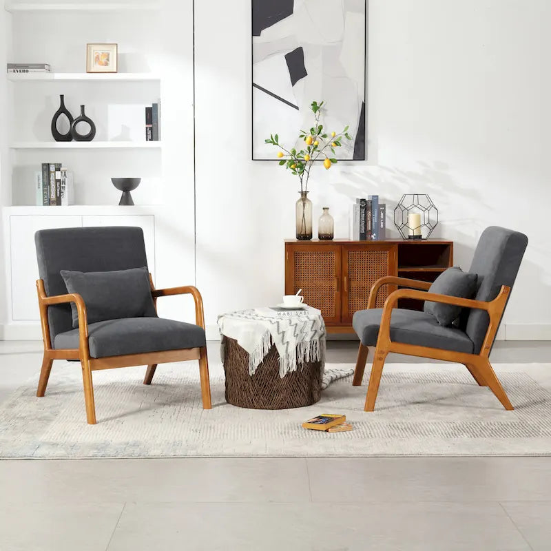 GDFStudio - Fauteuil d'appoint Olivia en velours avec structure en bois massif et coussin confortable