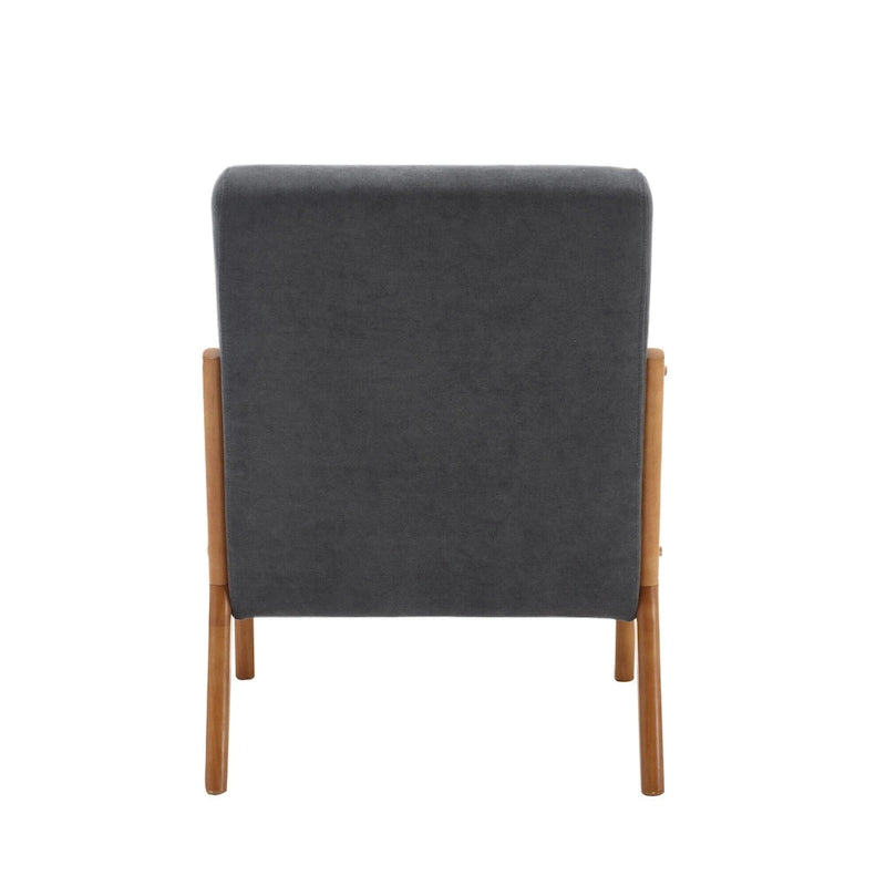GDFStudio - Fauteuil d'appoint Olivia en velours avec structure en bois massif et coussin confortable