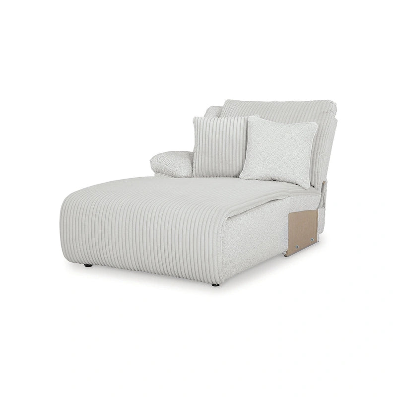 Canapé d'angle inclinable 6 places Signature Design by Ashley, gris clair, avec méridienne - 149,5 cm (L) x 132,5 cm (P) x 40 cm (H)