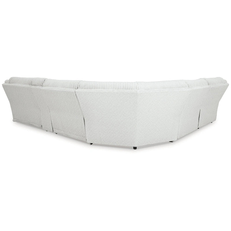 Canapé d'angle inclinable 6 places Signature Design by Ashley, gris clair, avec méridienne - 149,5 cm (L) x 132,5 cm (P) x 40 cm (H)