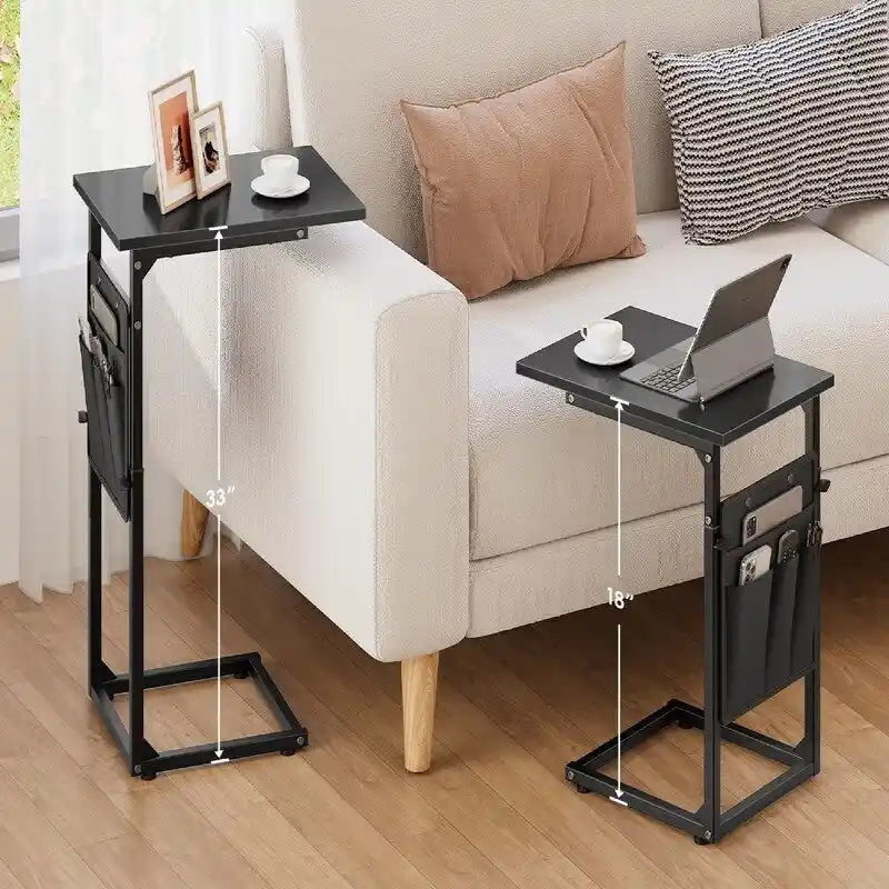 Table d'appoint en forme de C - 40,6 cm (P) x 30,5 cm (L) x 83,8 cm (H)