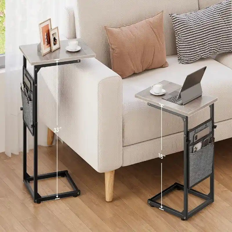 Table d'appoint en forme de C - 40,6 cm (P) x 30,5 cm (L) x 83,8 cm (H)