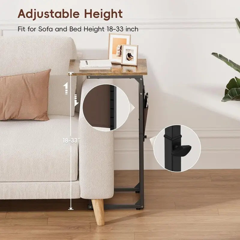 Table d'appoint en forme de C - 40,6 cm (P) x 30,5 cm (L) x 83,8 cm (H)