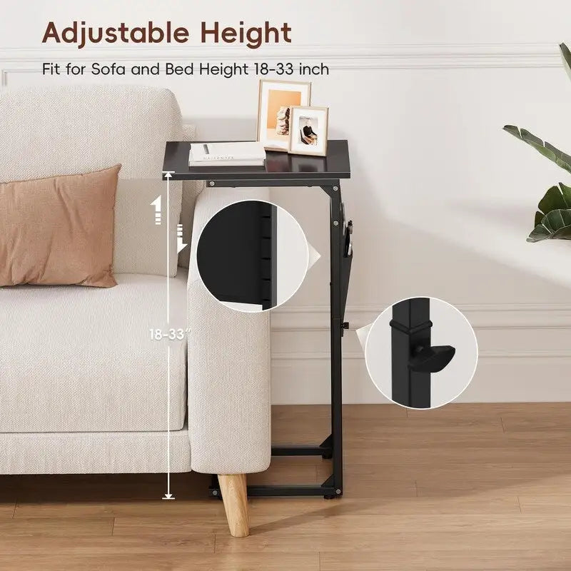 Table d'appoint en forme de C - 40,6 cm (P) x 30,5 cm (L) x 83,8 cm (H)