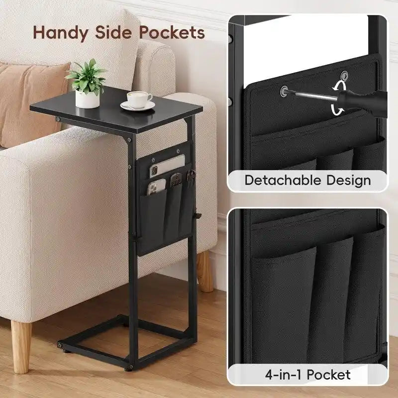 Table d'appoint en forme de C - 40,6 cm (P) x 30,5 cm (L) x 83,8 cm (H)