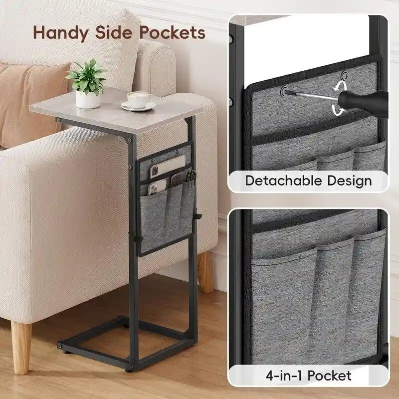 Table d'appoint en forme de C - 40,6 cm (P) x 30,5 cm (L) x 83,8 cm (H)