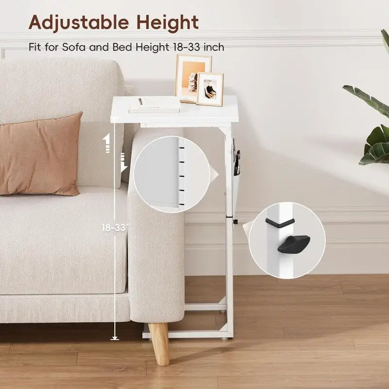 Table d'appoint en forme de C - 40,6 cm (P) x 30,5 cm (L) x 83,8 cm (H)