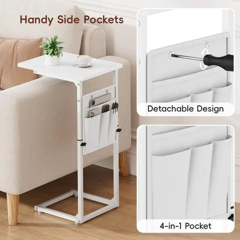 Table d'appoint en forme de C - 40,6 cm (P) x 30,5 cm (L) x 83,8 cm (H)