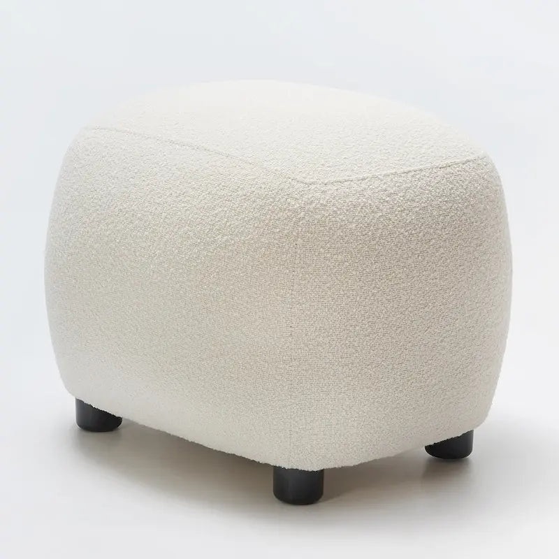 Repose-pieds ottoman/pouf KINWELL 23 pouces de large en tissu bouclé rembourré