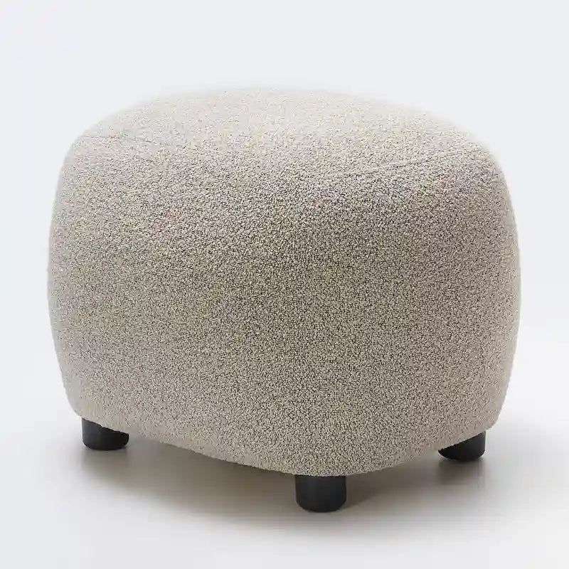 Repose-pieds ottoman/pouf KINWELL 23 pouces de large en tissu bouclé rembourré