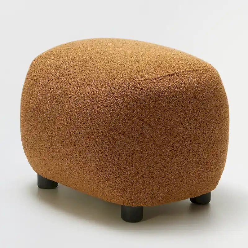 Repose-pieds ottoman/pouf KINWELL 23 pouces de large en tissu bouclé rembourré
