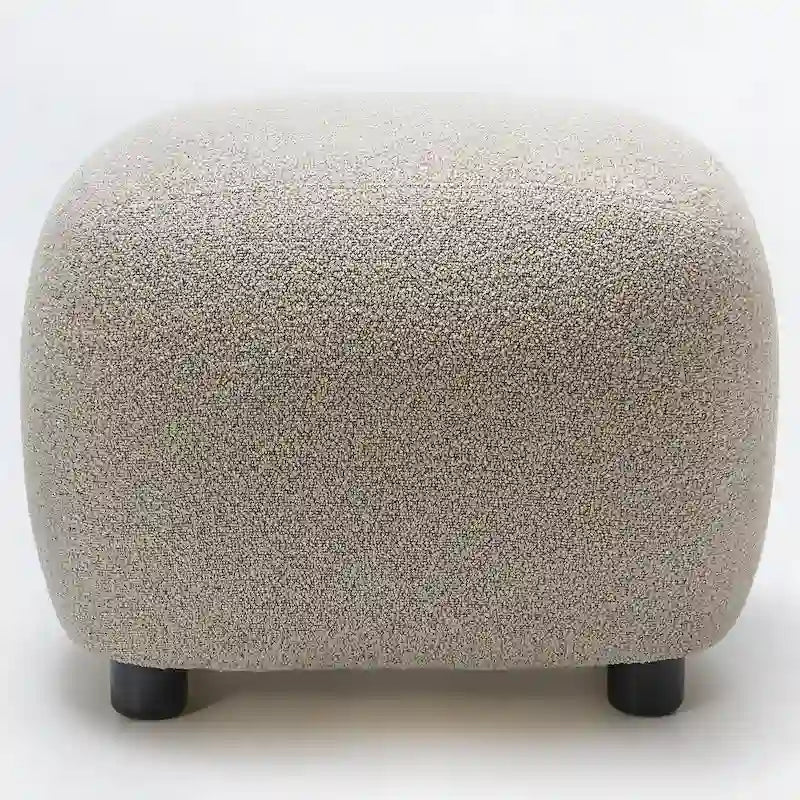 Repose-pieds ottoman/pouf KINWELL 23 pouces de large en tissu bouclé rembourré