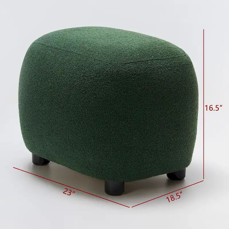 Repose-pieds ottoman/pouf KINWELL 23 pouces de large en tissu bouclé rembourré