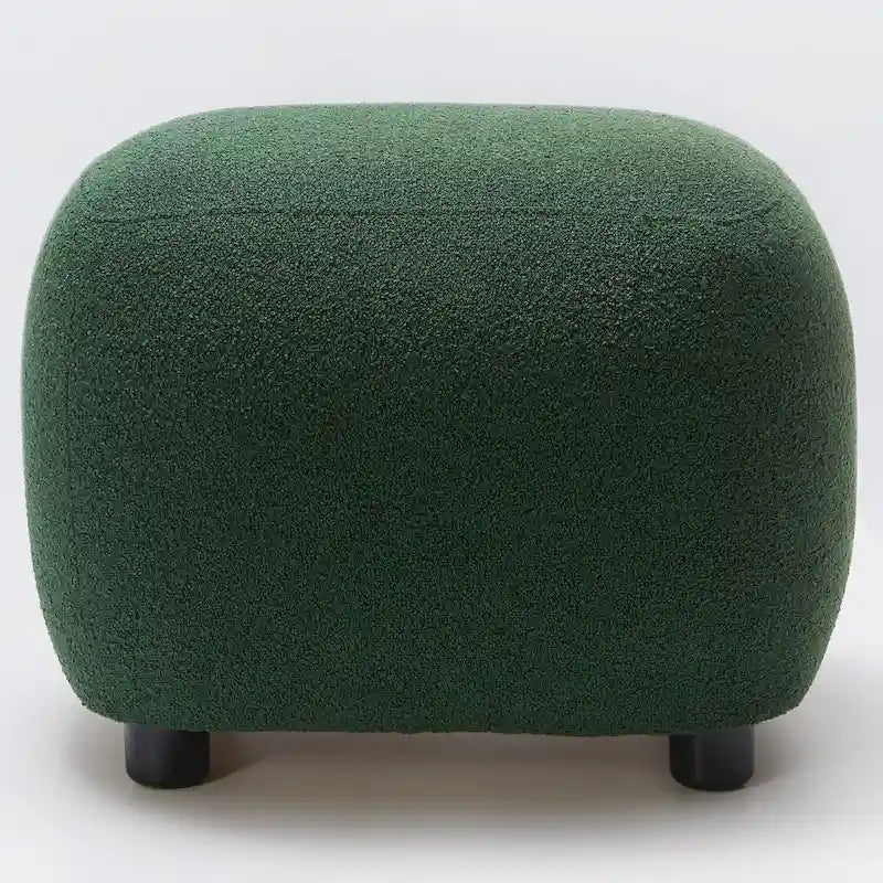 Repose-pieds ottoman/pouf KINWELL 23 pouces de large en tissu bouclé rembourré