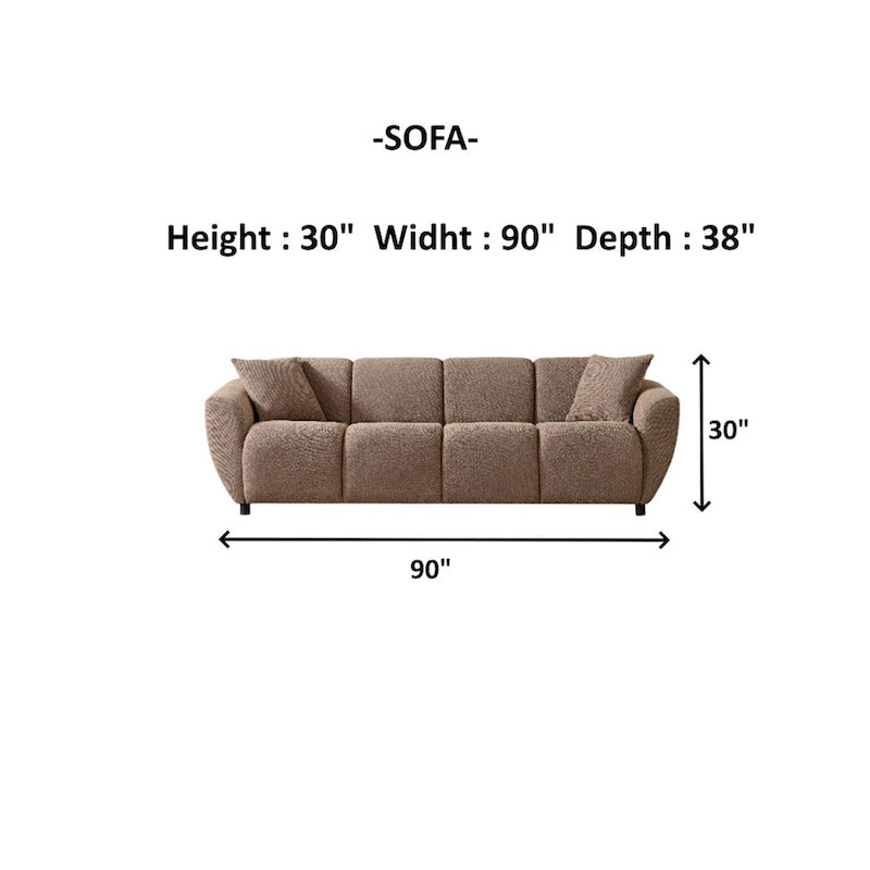 Ensemble de salon Relaxio 4 pièces : 2 canapés et 2 fauteuils