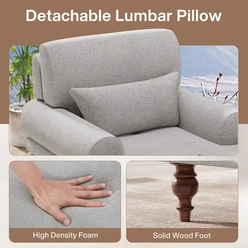 Chaise longue avec dossier réglable, fauteuil confortable surdimensionné et moderne d'intérieur