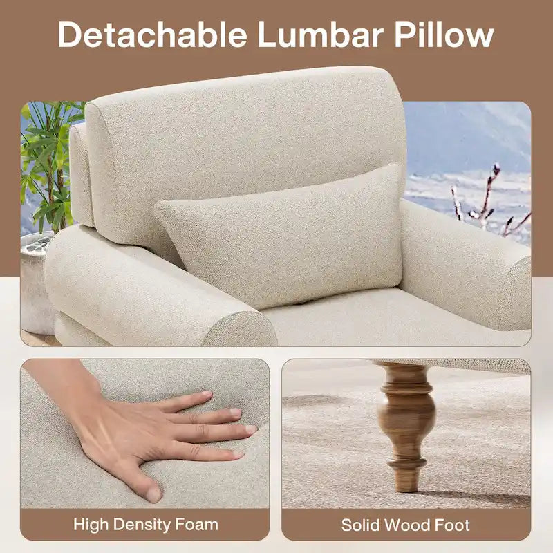 Chaise longue avec dossier réglable, fauteuil confortable surdimensionné et moderne d'intérieur