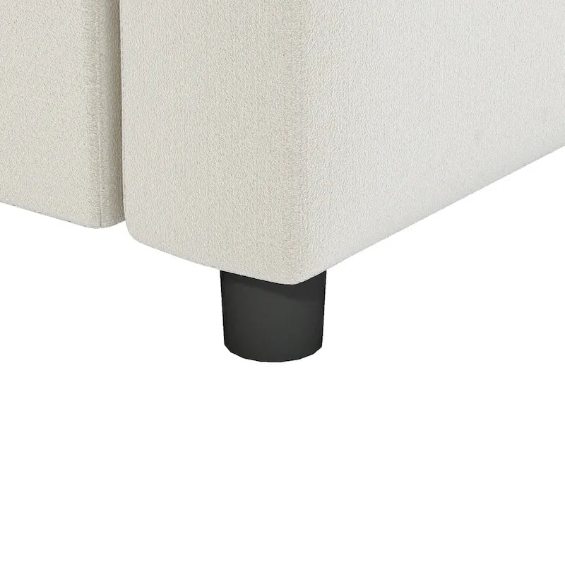 Canapé d'angle modulaire en chenille en forme de U, 8 places