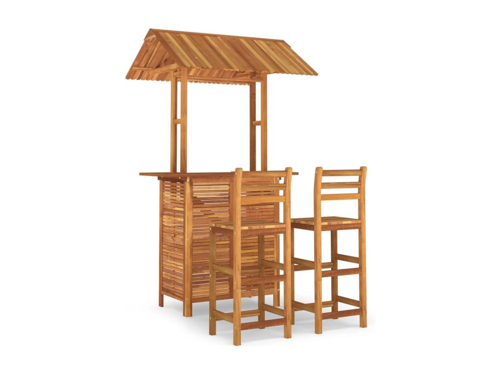 Ensemble bar jardin - Marron