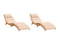 Chaises longues avec - Beige
