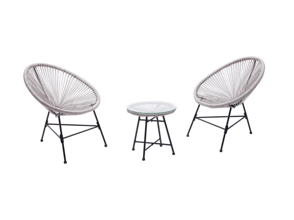 Fauteuils de Salon de Jardin - Gris clair