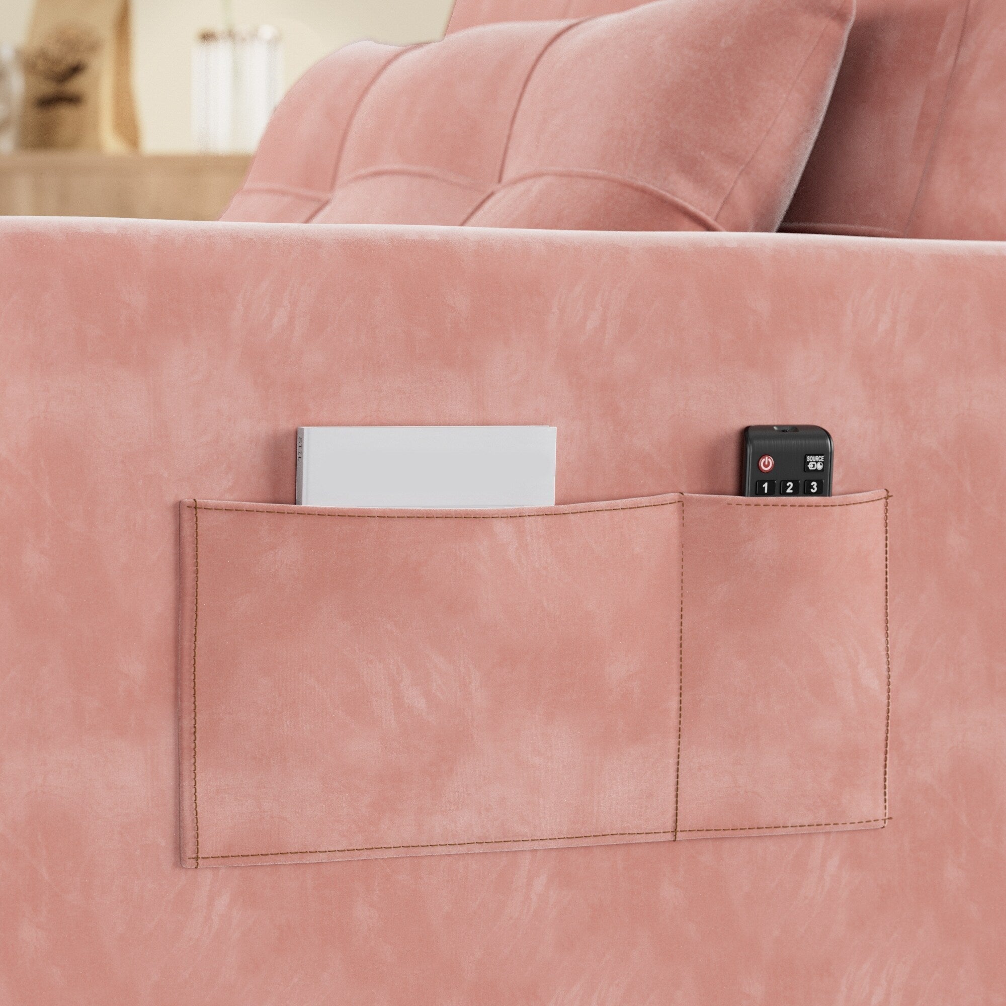 Canapé-lit convertible 3 en 1, avec fauteuil gigogne et lit pliant, idéal pour le salon.