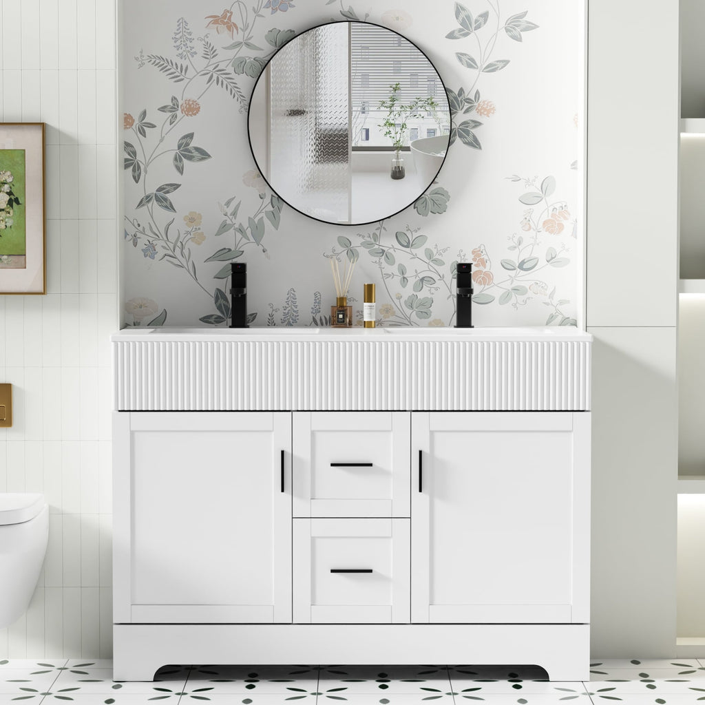 Ensemble meuble-lavabo Wavy Line 30/36/48 avec lavabo et robinet