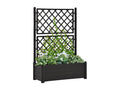 Jardinière Avec Treillis - Gris anthracite