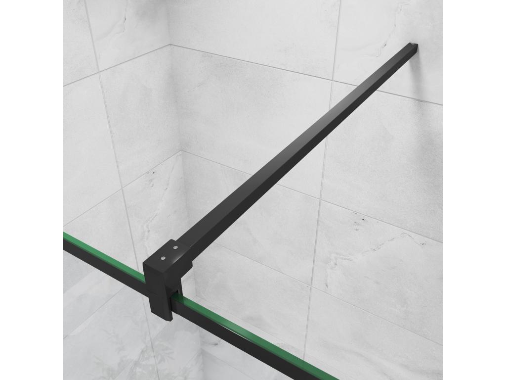 Paroi de douche fixe - Noir