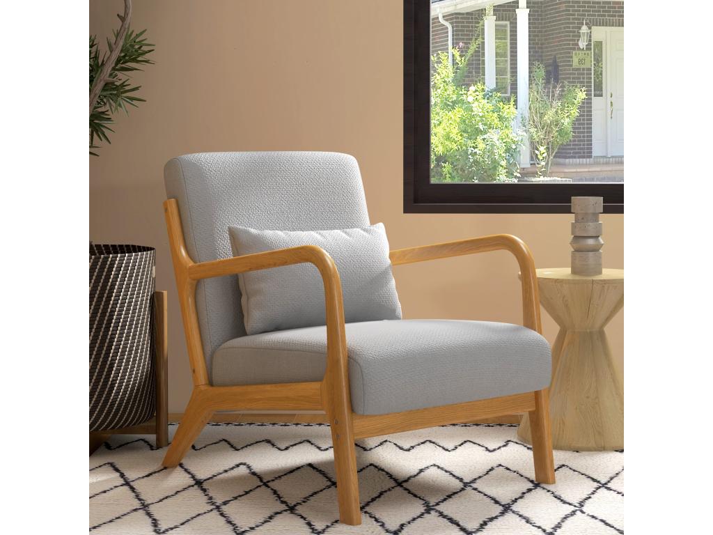 Fauteuil en rotin - Gris (gris)