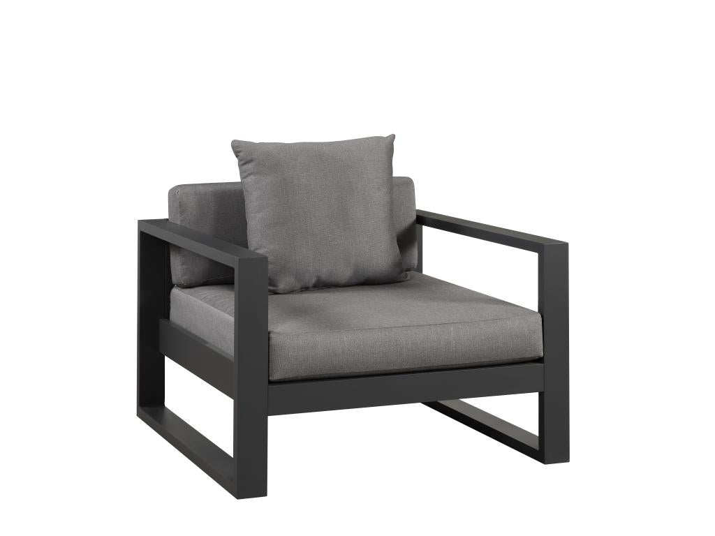 Fauteuil en rotin - Gris anthracite