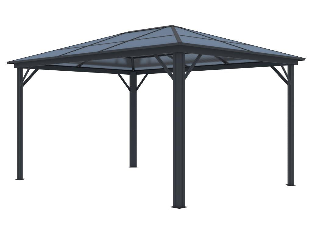 Gazebo en aluminium - Gris anthracite