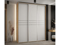 Armoire - Argente/Blanc/Marron (portes)