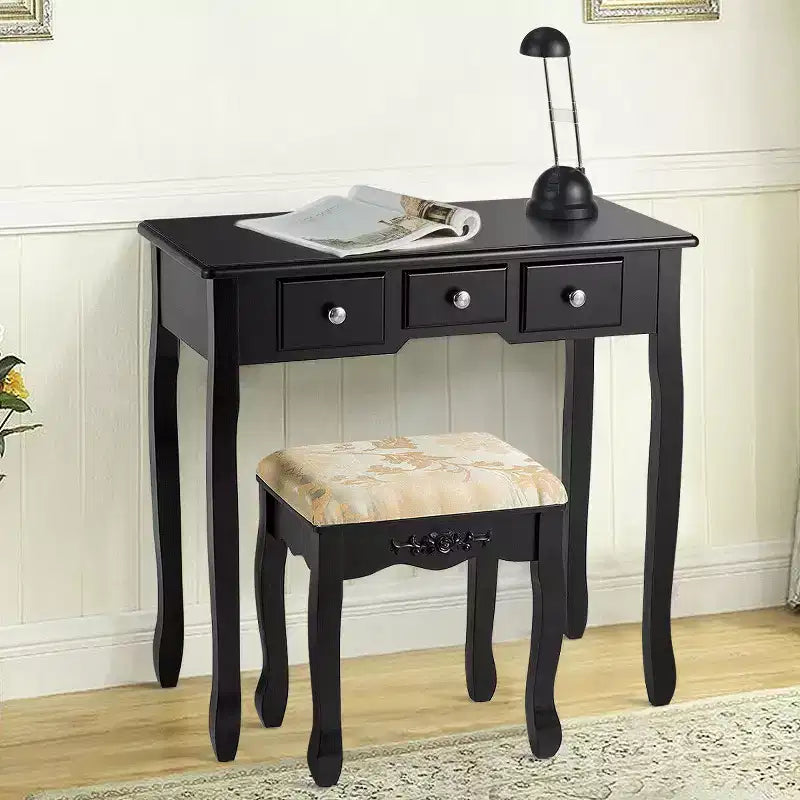 Costway Coiffeuse Table de Maquillage 5 Tabouret
