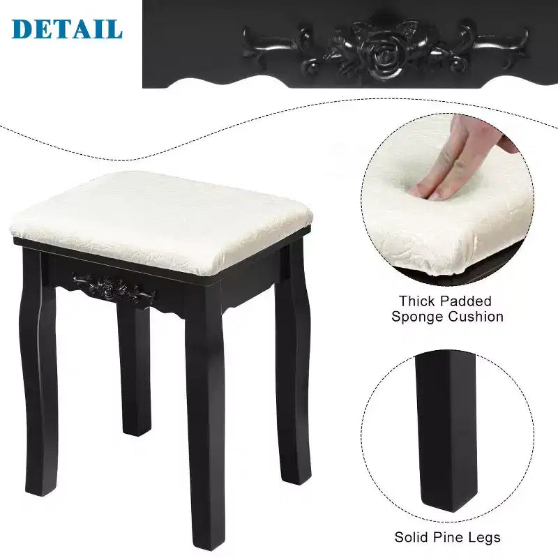 Coiffeuse Costway avec miroir amovible et 10 ampoules à intensité réglable avec interrupteur tactile