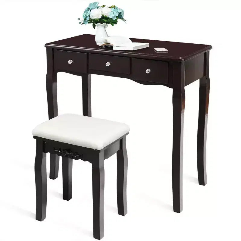 Coiffeuse Costway avec miroir amovible et 10 ampoules à intensité réglable avec interrupteur tactile