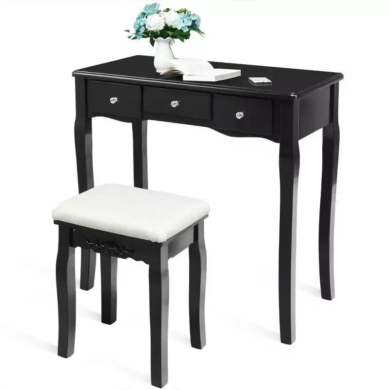 Coiffeuse Costway avec miroir amovible et 10 ampoules à intensité réglable avec interrupteur tactile