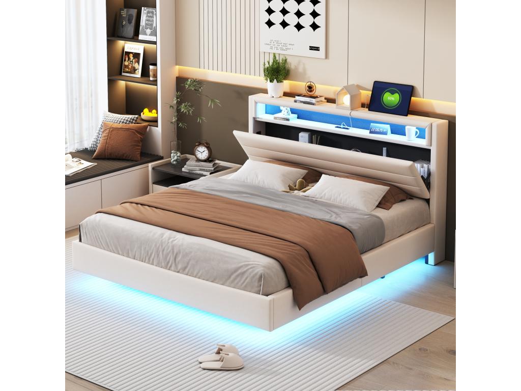 Lit - Beige (matelas)