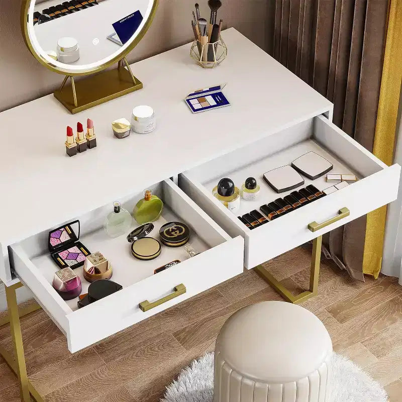 Coiffeuse Lantine de 39 pouces à 2 tiroirs