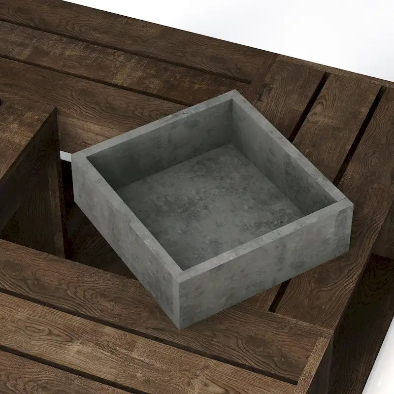 Table basse mobile DH BASIC en chêne rustique avec étagère ouverte de 81 cm (32 pouces) par Denhour