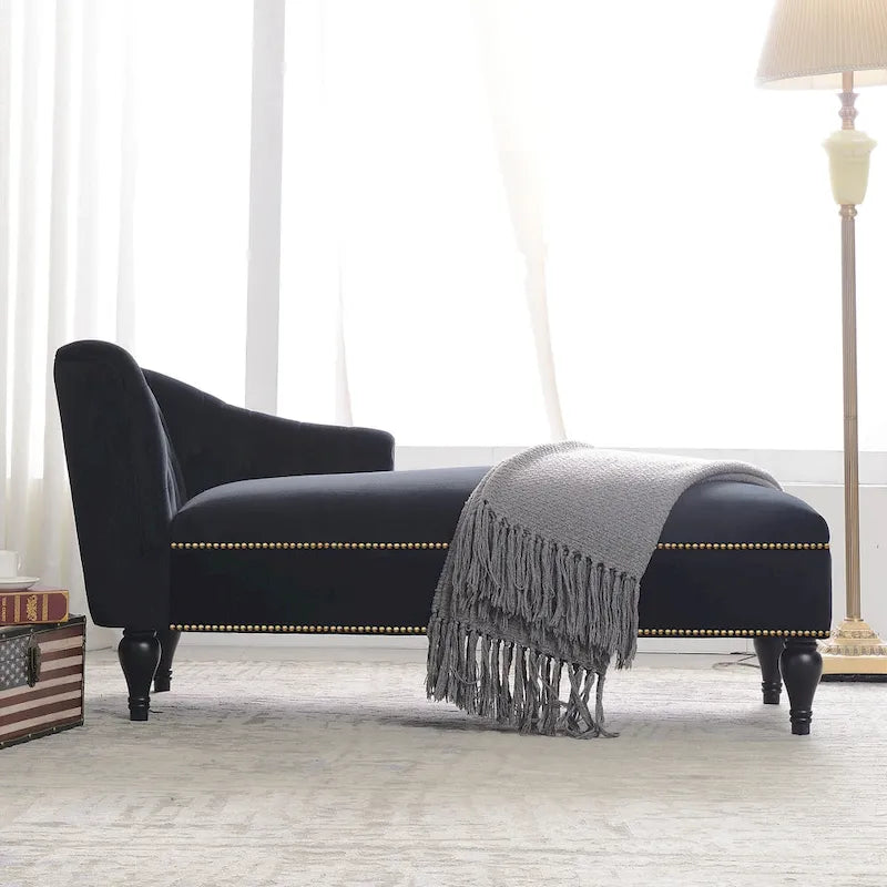 [Nouveau + Vidéo] Chaise longue en velours 58 - 26,50 x 58,00 x 28,60