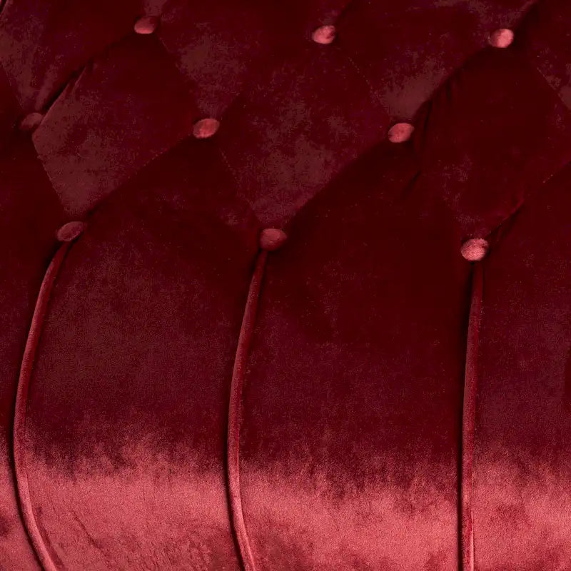 Chaise longue Rubie Modern Glam en velours capitonné par Christopher Knight Home