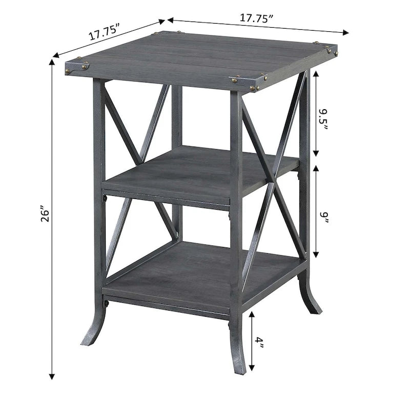 Table d'appoint Brookline de Convenience Concepts avec étagères
